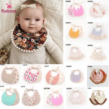 

Pudcoco Toddler Baby Girl Waterproof Towel Kids Dinner Feeding Double-deck Cute Bibs Cotton Linen Burp Cloths Saliva towel