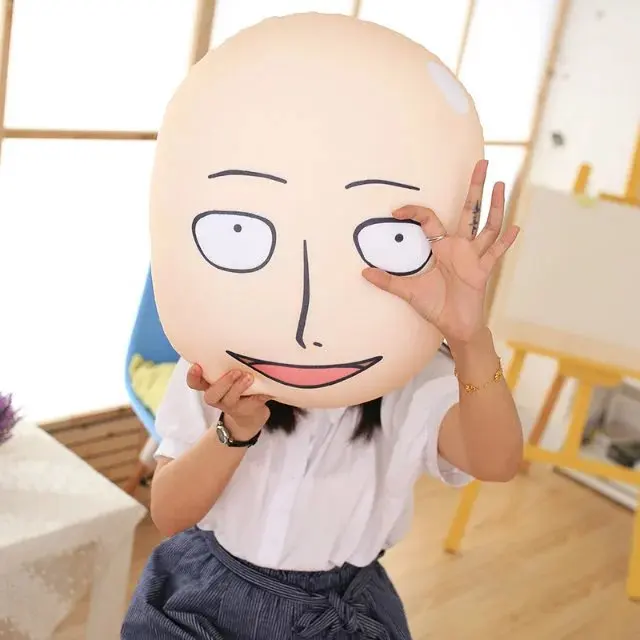 Плюшевая подушка Saitama Teacher креативный аниме периферийный подарок сильнейший лысый человек кукла