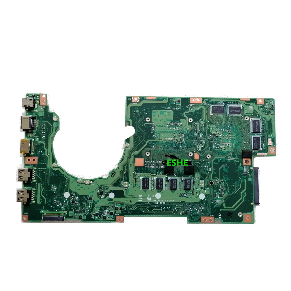 Asus K501LX K501LN K501LB A501L K501L V505L anakart için K501LX Laptop anakart I3 I5 I7 CPU GT940M GT950M 4GB RAM 100% testi - AliExpress