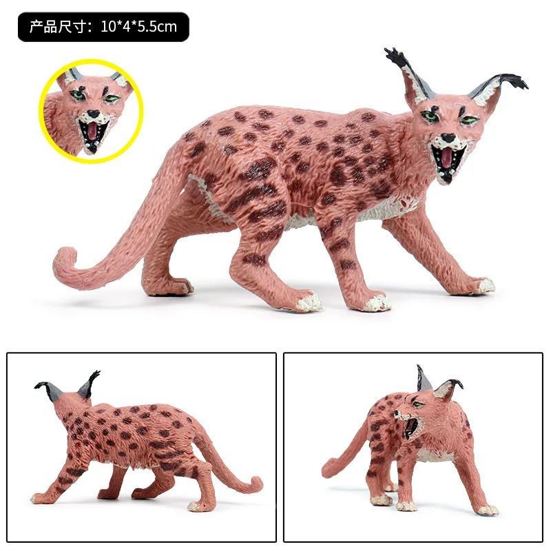 

Solid Model Wild Animal Model Toy Lynx Long Tail Bobcat Children Plastic Static Model Doll Decoration