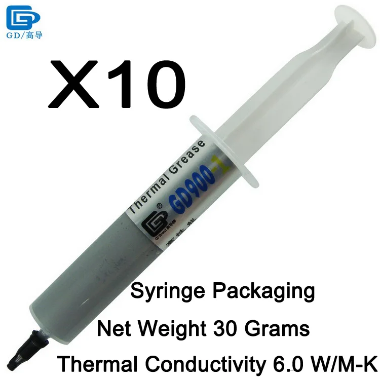 GD900-1 Термальность смазочная паста Компаунд силиконовый содержащий серебро SSY1 SY1 SY3 SY7 SY15 SY30 BX3 CN30 CN150 - Цвет лезвия: GD900-1-SY30  10 PCS