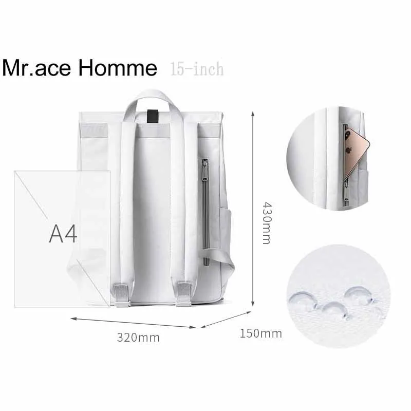 Mr. ace Homme, дизайнерский бренд, большой рюкзак для ноутбука, мужской рюкзак для путешествий, женский рюкзак для колледжа, школьная сумка для девочек, рюкзак для мальчиков