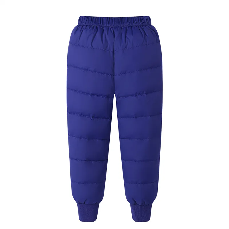 Pantalones de plumón para niños Otoño Invierno детей bebés niñas Панталоны тонкого покроя для gruesos bebés детей Кальентес pantalones de forro МО - Цвет: Синий