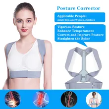 Ajustável para trás postura corrector terapia corset coluna orthose volta apoio cinto volta correção postura bandagem