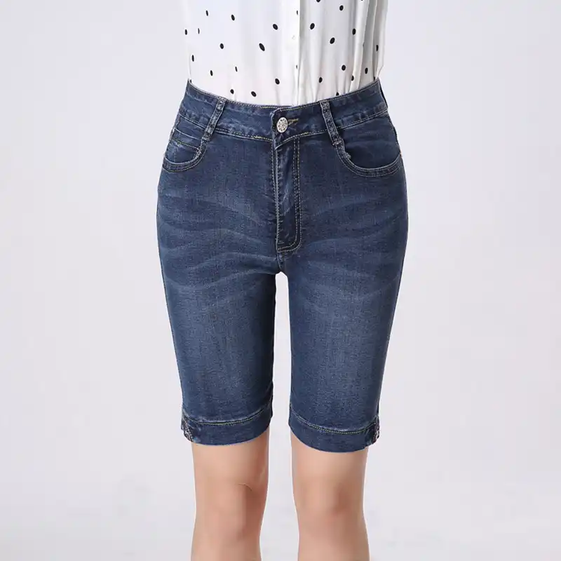 biker shorts denim