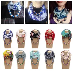 Декоративный хиджаб шарф женские шарфы шапка-тюрбан шляпа шифон Модный шарф цветок ожерелье шарф