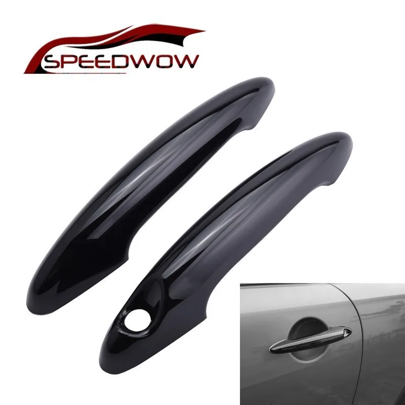 Черная крышка дверной ручки из АБС-пластика SPEEDWOW Обложка внешней автомобиля для