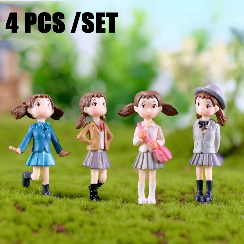 4 PCS 6 шт./партия Сказочный Сад миниатюры DIY орнамент украшение для ремесла украшения дома мультфильм подарки стол автомобиль торт Декор - Цвет: 4 PCS