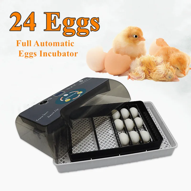 Full Automatic Digital 24 Eggs Incubator Hatcher Large Capacity Practical Incubators For Chicken Poultry Quail Home Use |