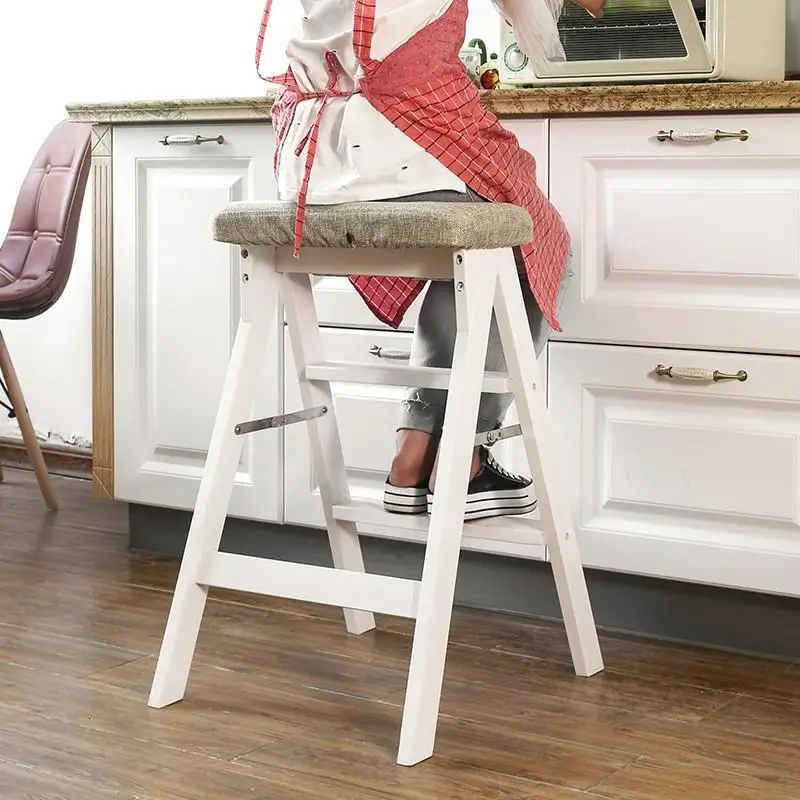  Small Kitchen Tangga Lipat Echelle Pliante Marchepied Pliant Folding Dobravel Wood Stepladder Chair - 4000399609869