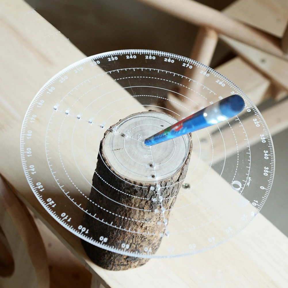 200 мм 300 мм маркировочный центроискатель инструмент деревообрабатывающий компас деревянный для переворачивания чаши токарный станок прозрачный акриловый рисунок круги диаметр Se7en