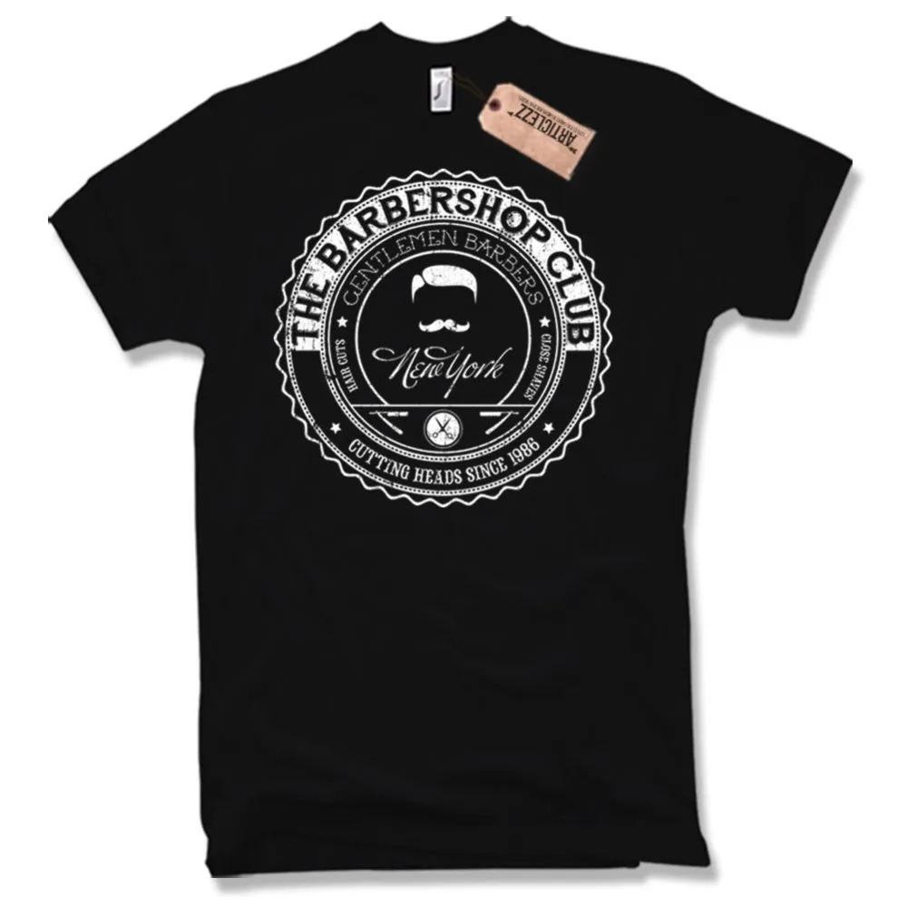 Barber Shop T-Shirt - Vintage Retro Bart Beard Moustacheon Sale New Fashion Summer Print T Shirt Men Biker Tee |