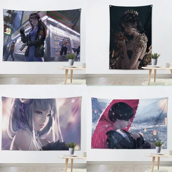 

Snow Campanula Princess Wlop Anime Cartoon Movies Character Poster Youth Child Room Home Decor Wall Art Flag Banner Tapestry