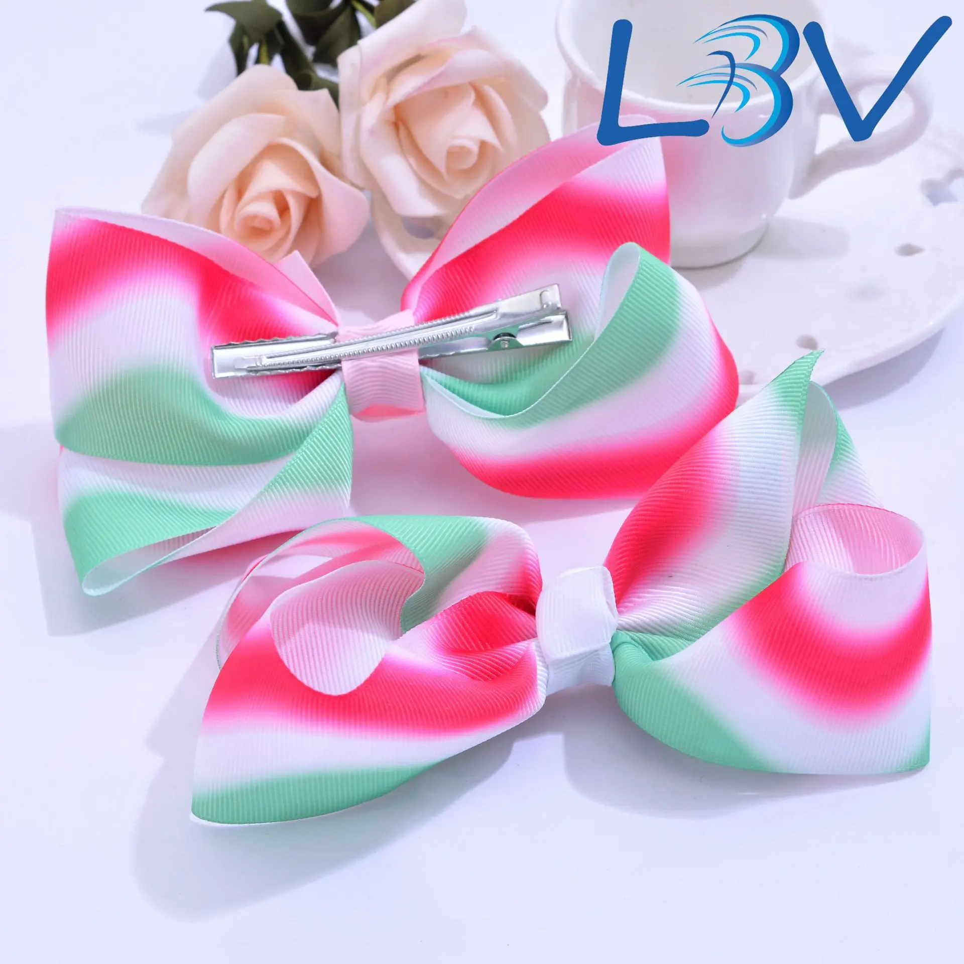 

Cross Border Supply of Goods Europe And America CHILDREN'S Hair Accessories Rainbow Gradient Color JOJO Celebrity Style 8-Inch L