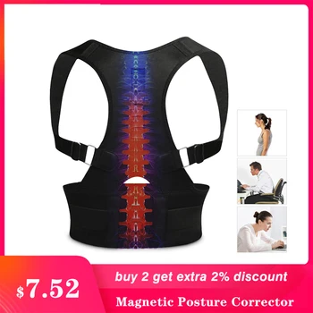 

Magnetic Back Posture Corrector Shoulder lumbar Adjustable Support Correction for Humpback Spine Female Male Bone Care plus size
