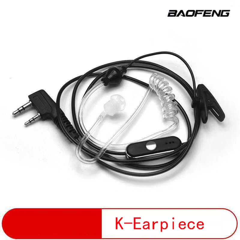 

2pcs BAOFENG Walkie Talkie Earpiece Air Acoustic Tube 2 Pin PPT Earphone For Radio Headset Baofeng Accessories Microphone