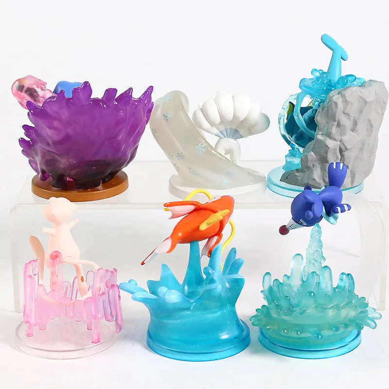 Галерея монстров Mew Vulpix Popplio Groagunk Magikarp Vaoreon Боевая версия. Фигурки из пвх игрушки 6