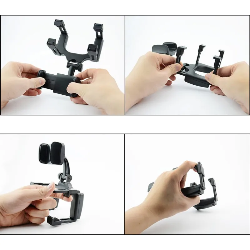 Автомобильное зеркало заднего вида, крепление для телефона, вращение на 360 градусов, универсальная подставка для телефона, простой прочный навигационный кронштейн, модный держатель для телефона