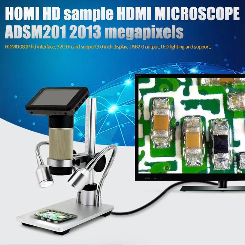 

ADSM201 Digital HDMI1080P HD Microscope 3 inch Magnifier for Phone Repair