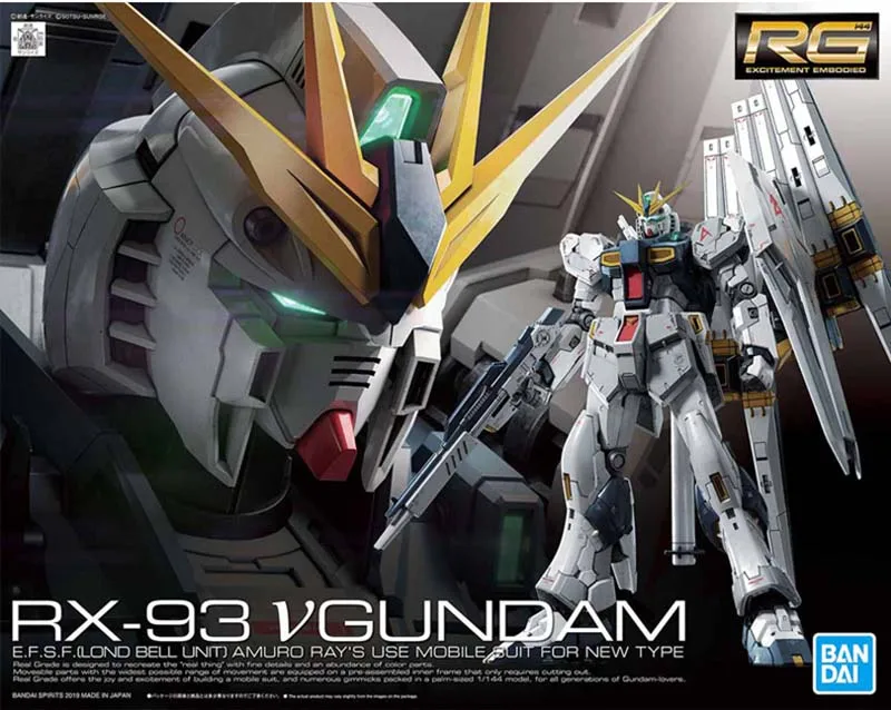 Аниме Гандам Модель RG 1/144 RX 93 V NU SAZABI Gundam Amuro Ray CCA Броня Unchained мобильный костюм собрать фигурки детей игрушки