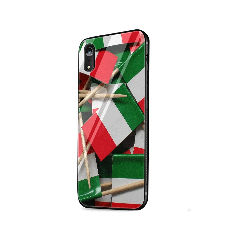 Стеклянный чехол для телефона iPhone 6 6s 7 8 Plus X XR XS Max 5 S 5 SE чехол с итальянским флагом