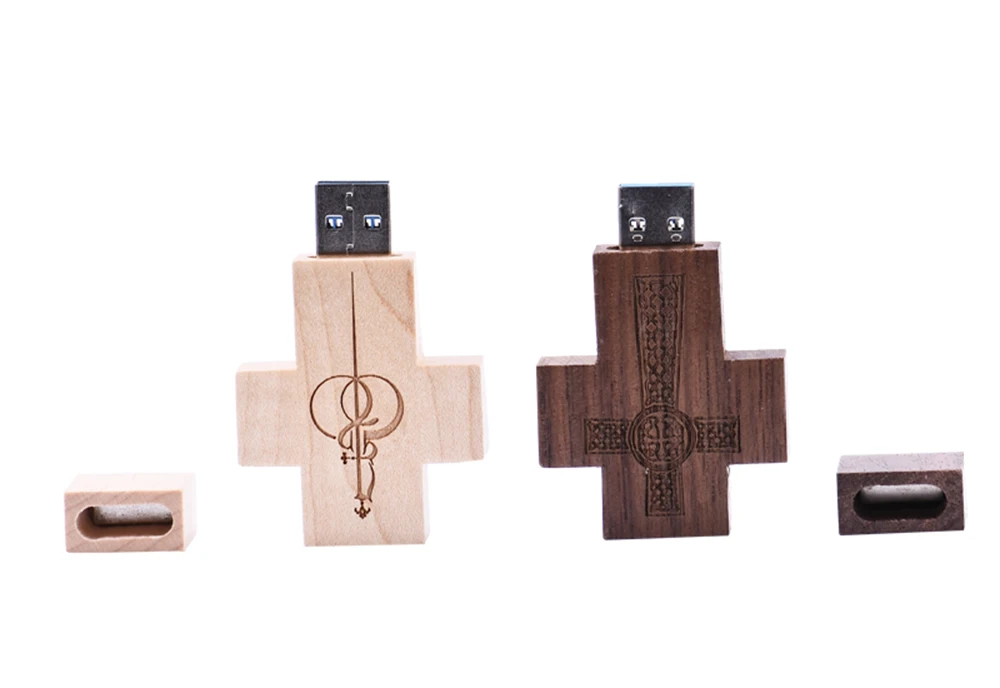 JASTER USB флеш-накопитель с логотипом, USB 3,0, usb-накопитель в виде деревянного Креста, коробка памяти, флешка, 16 ГБ, 32 ГБ, 64 ГБ, кресты, флеш-накопитель, подарок