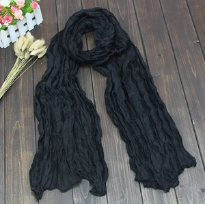 Bufanda de marca de diseñador para mujer, bufandas de lujo de algodón negro, Pashmina, chales y envolturas de 50x180CM, primavera e invierno