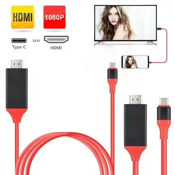 

Type C To HDMI Cable Audio Converter 1080P HD Video Adapter Data Transfer Data Line For Samsung/Huwei/Apple/Xiaomi