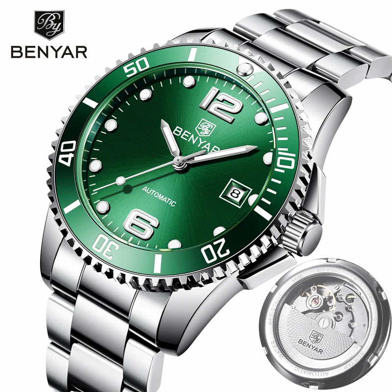 

2019 BENYAR Watch Men Automatic Self Wind Mechanical Wristwatch Mens Tourbillon Mens Watches Top Brand Luxury Relogio Automatico