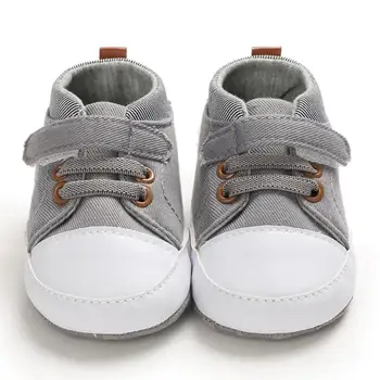 

Baby Boys Soft Soled Lace-Up Leisure Anti-Slip Casual Toddler First Walkers Shoes 0-18M