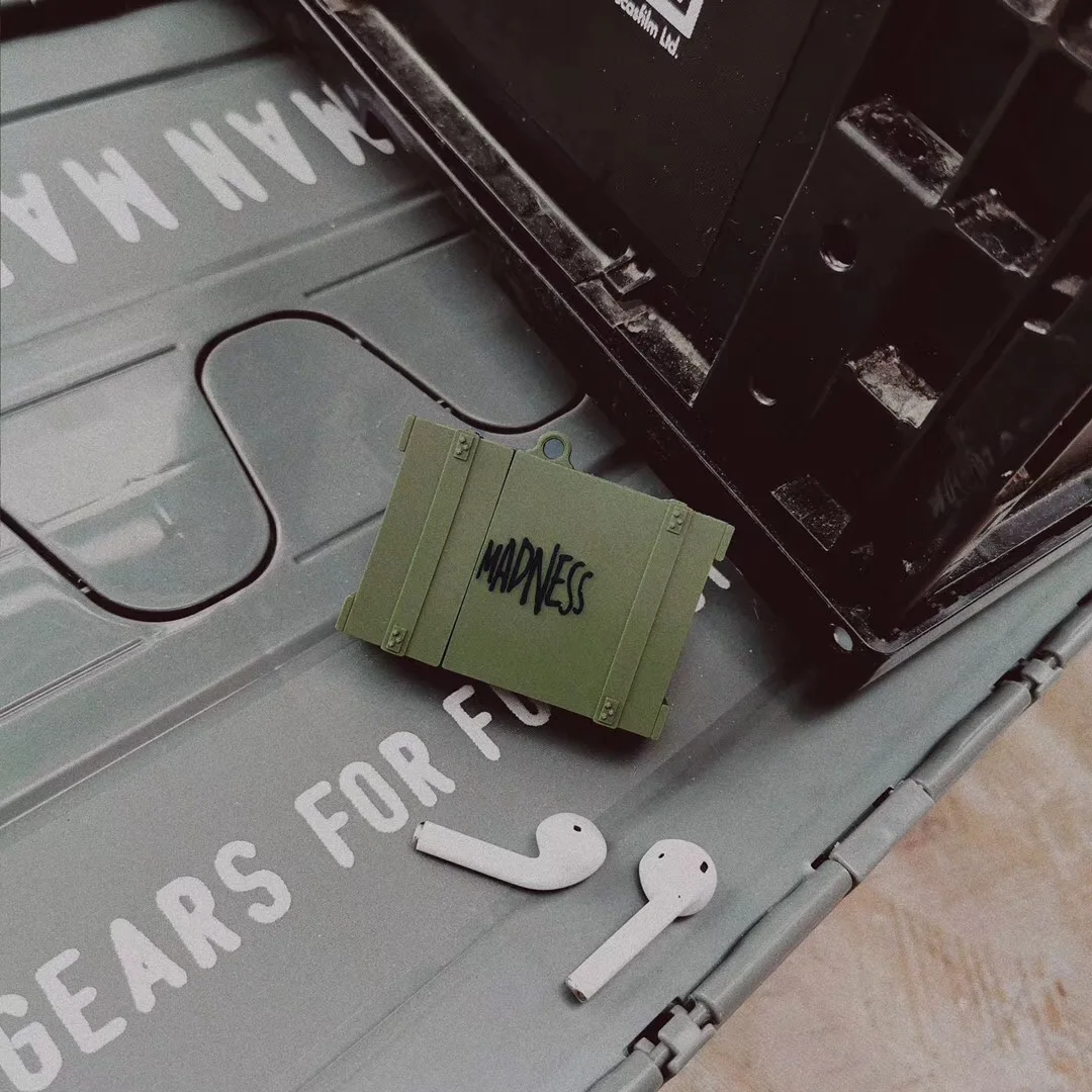 Популярный бренд Камуфляж Военная коробка Сверхмощный чехол для Apple Airpods 2 1 беспроводная bluetooth-гарнитура Air pods защитный чехол