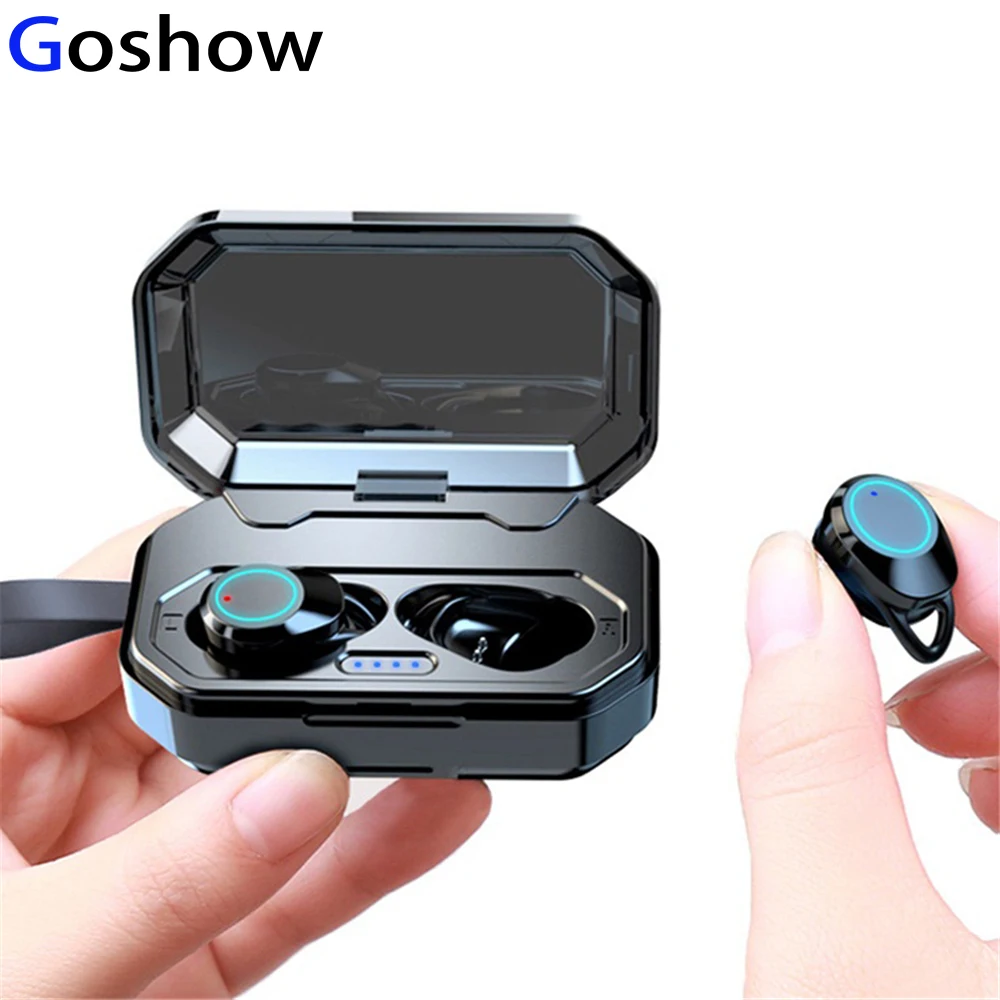 

Bluetooth Wireless Earphone T9/X6 Bluetooth TWS Dual Pass 5.0 Stereo Headset Wireless Mini Bluetooth Earphone For Phone 7000mAh