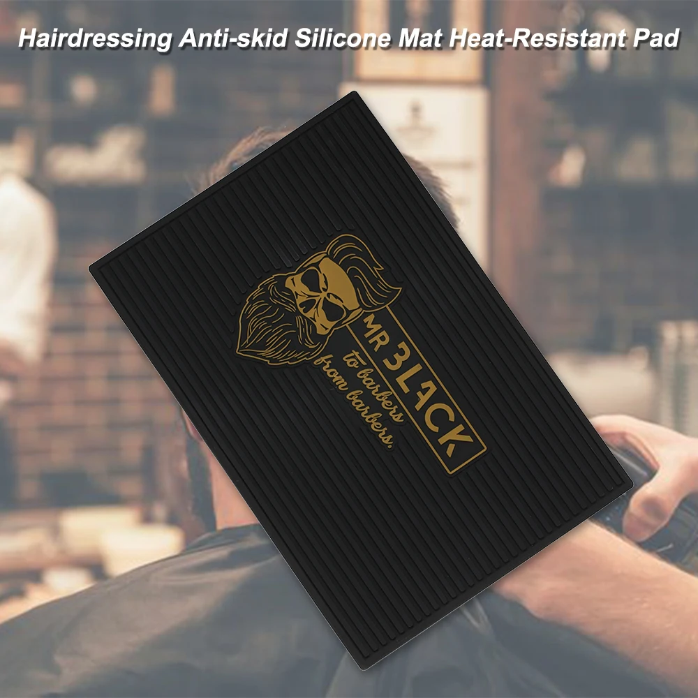 Парикмахерский Противоскользящий силиконовый коврик термостойкая Накладка для выпрямитель для кудрявых волос железные инструменты продукты Парикмахерская площадка