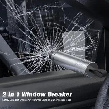 

Safety Hammer Car Window Glass Breaker Seat Belt Cutter Safety Hammer Life-Saving Escape Hammer Cutting Knife Car Accessories