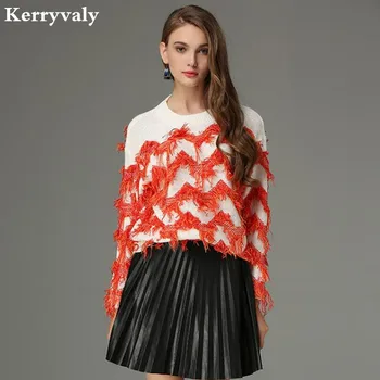 

Winter Wave Tassel Loose Sweater Womens Knitwear Sueter Mujer Invierno 2020 Long Sleeve Women Sweaters and Pullovers jumperK5249