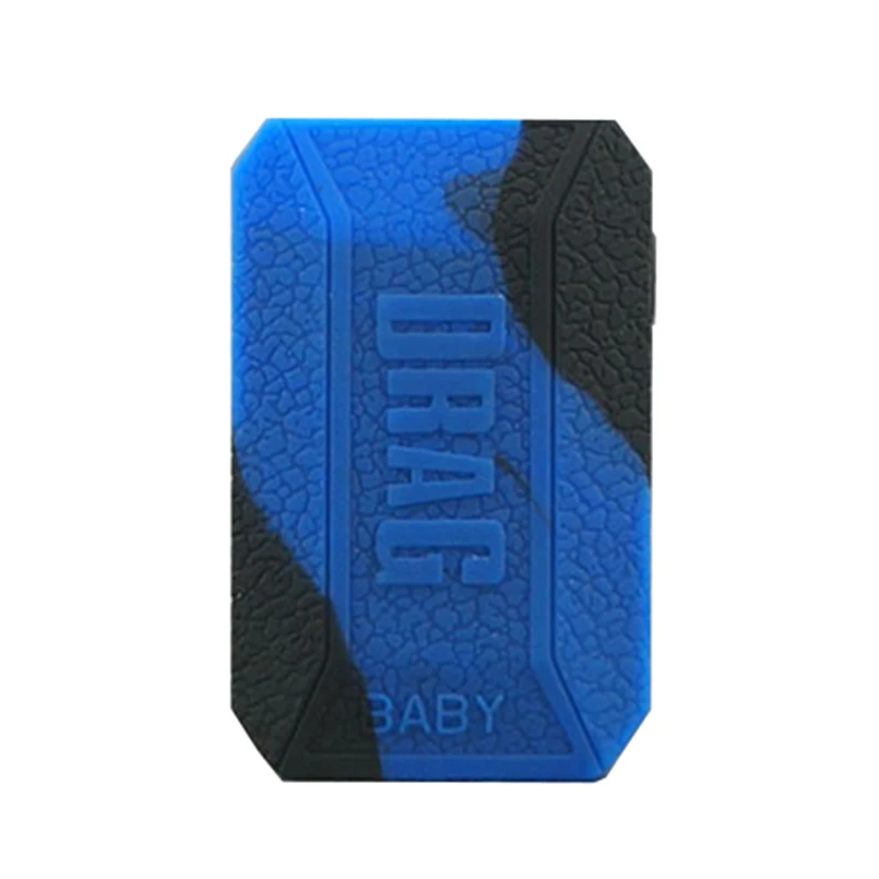 black blue skin Силиконовый чехол для Voopoo Drag Baby Trio Pod, защитный Модифицированный корпус, силиконовый чехол для кожи, резиновый рукав, чехол для защиты, без модов - Цвет: black blue skin