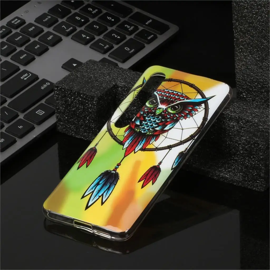 Чехол накладка с перьями для Xiaomi 10 Estojo мягкий силиконовый чехол Mi Pro Redmi 7A Homhmi K20 CC9E