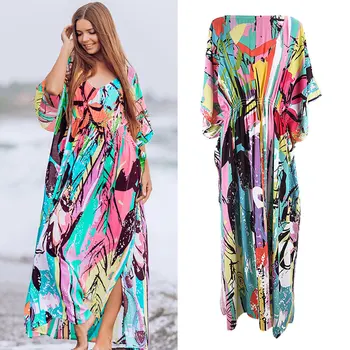 

2020 Women Lady Lace Crochet Bikini Cover Up Kimono Cardigan Swimwear Kaftan Bathing Suit Long Sleeve Vacation Beach Dress