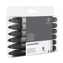 WINSOR& NEWTON 6/12 видов цветов Двойные наконечники(1 мм/6 мм) Профессиональный маркер для белой доски рисунок товары для рукоделия
