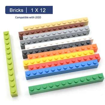 

20pcs/lot Building Bricks Kit Plastic Bricks Pieces With 13 colors 1x12 Dots 1*12 points Classic Toys For Chiildren DIY Creative