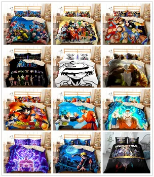 

Classic Day Manga Naruto Dragon Ball Children's Cartoon Digital 3D Printed Bedding Queen Applicable Plus Size Soft Skin-friendly
