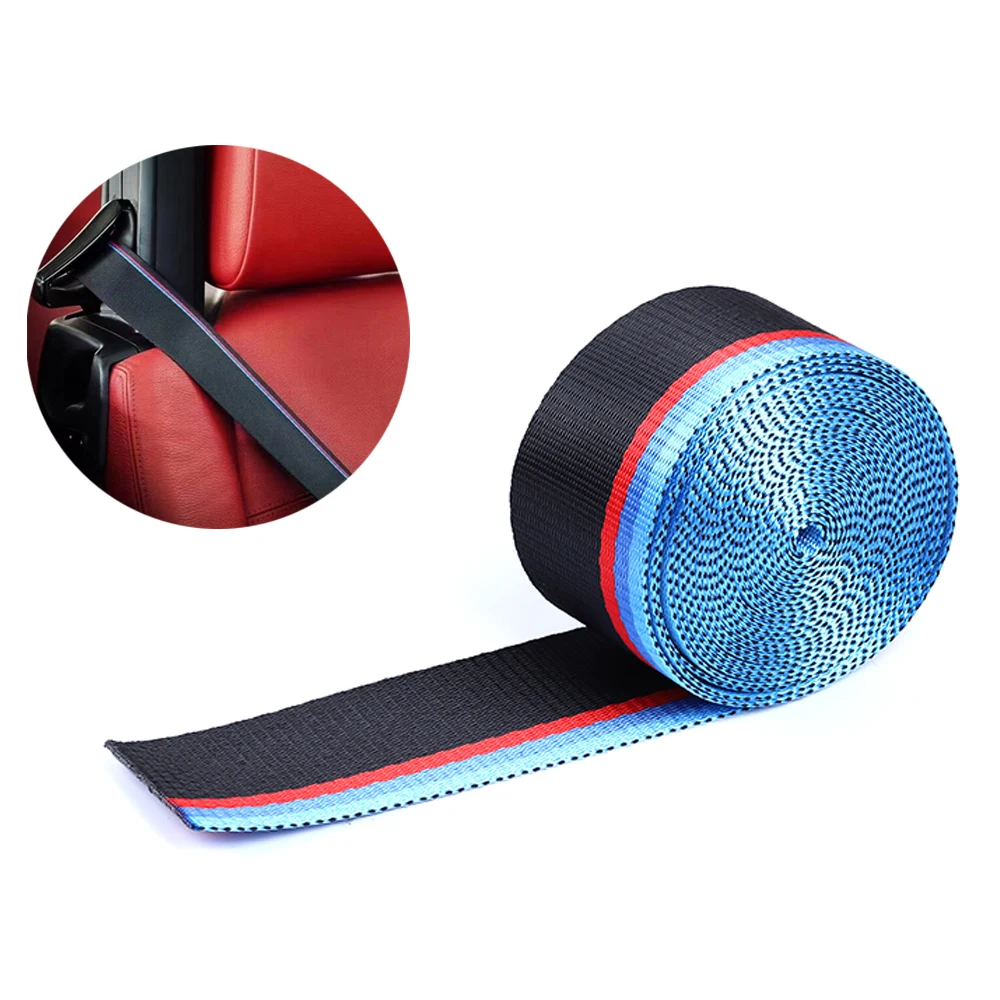 2inch Seat Belt M Style Strip Racing Harness Ribbon Auto Safety Webbing Blue Red For BMW e36 e46 e90 e39 Lenght 3.8 Meter/roll | Автомобили