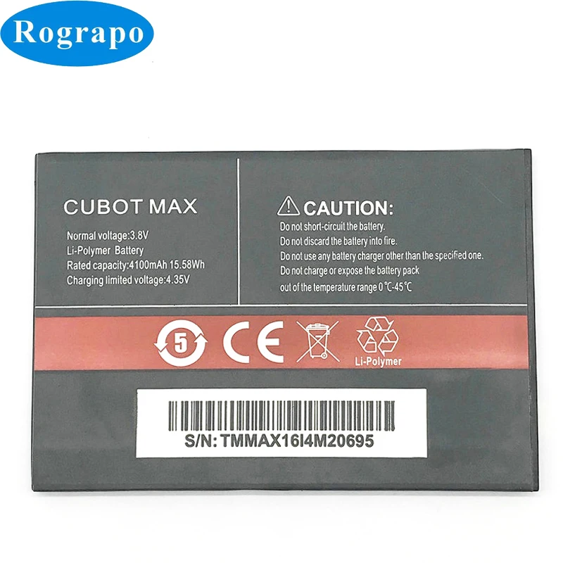 Новая полная 3 8 V 4100mAh CUBOT MAX оригинальная запасная батарея Bateria Batterie для