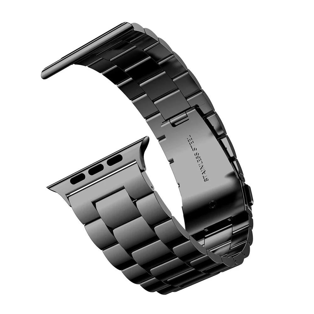 UEBN классический металлический браслет из нержавеющей стали для Apple watch серии 4 3 2 1 ремешок для часов Ремешок для iWatch 40 мм 44 мм 42 мм 38 мм ремешок
