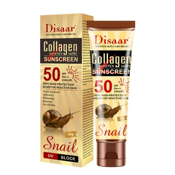 

Disaar 2Pcs Sunblock Collagen Snails Essential Face Body Sunblock SPF50++Oil-Control Moisturizing Whitening Sunscreen