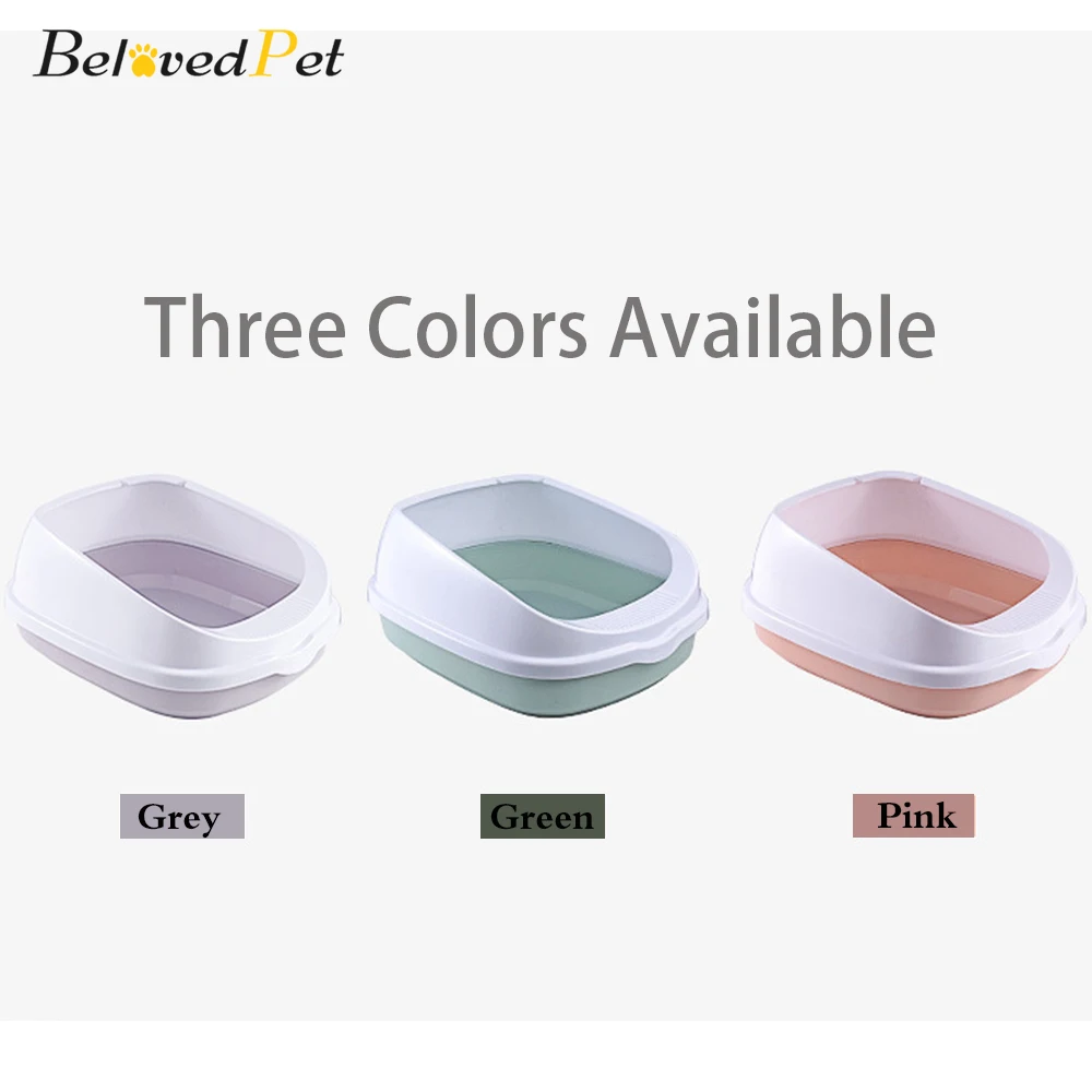 BelovedPet Pet Cat Semi-enclosed High Fence Detachable Litter Box(Add Cat Litter Shovel) Pet Toilet Cat Tray with Scoop Kitten BelovedPet Pet Cat Semi-enclosed High Fence Detachable Litter Box(Add Cat Litter Shovel) Pet Toilet Cat Tray with Scoop Kitten
