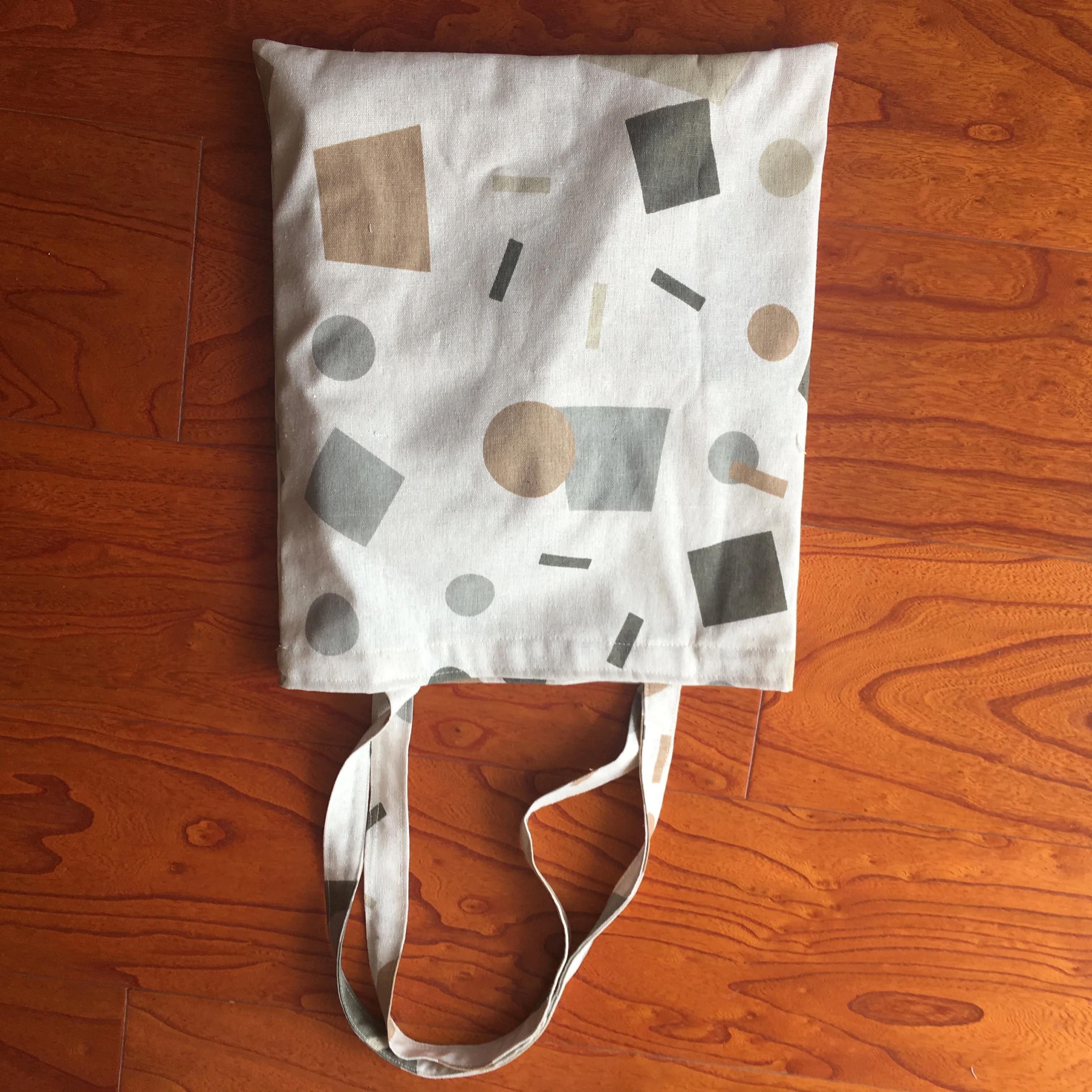 Хлопковая льняная Экологичная для шоппинга с ручкой сумка на плечо с принтом геометрического круга квадратная Алмазная YL822d