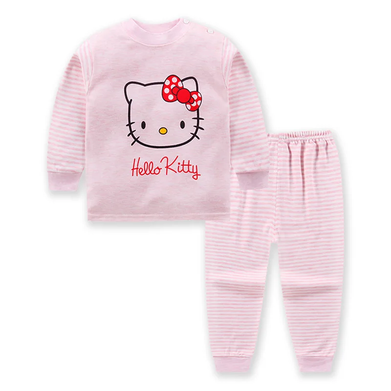 Летняя одежда для маленьких мальчиков и девочек, детские пижамы, летний комплект с короткими рукавами, костюм с рисунком, детская одежда для сна - Цвет: Model 38 Long