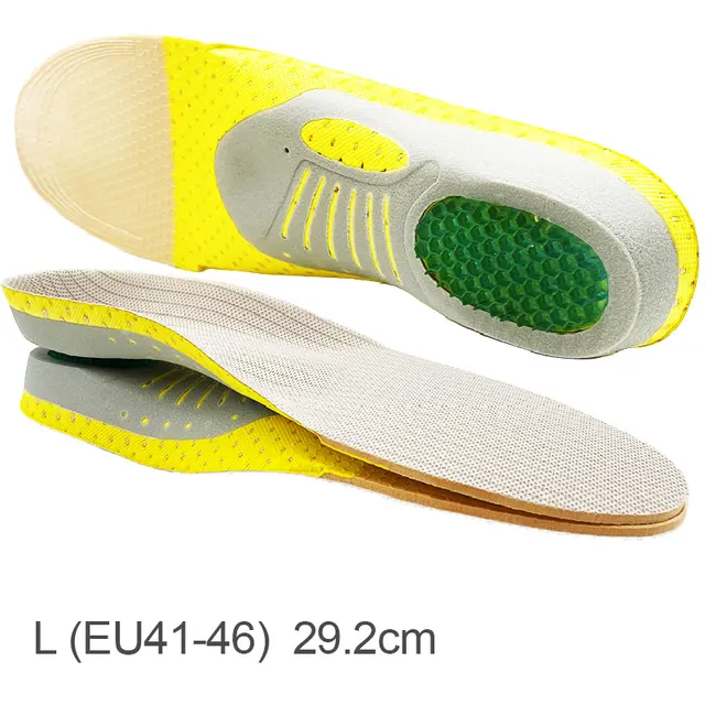 Orthotic Insole Arch Support PVC Flat Foot Health Shoe Sole Pad insoles for Shoes insert padded Orthopedic insoles for feet L (EU41-46 )