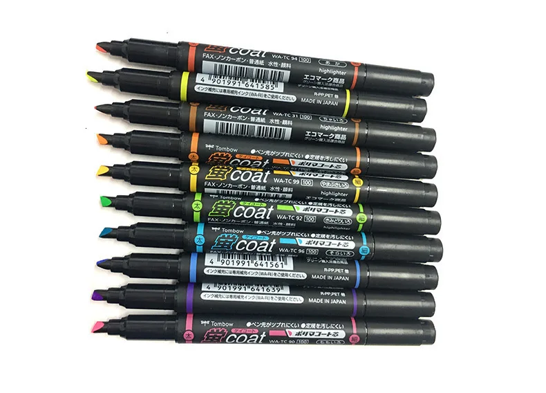 Двойной головкой флуоресцентная ручка японский канцелярские набор маркеров Цвет ручка для зачеркивания Art для чтения книги офисные